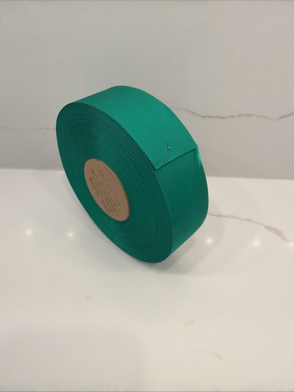 Vintage Green Grosgrain Ribbon 1.5” Wide 50 Yd Roll Viscose Acetate Sewing Trim